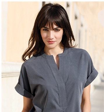 Shirt-Bluse mit kurzem 1/2-Arm (73035877)