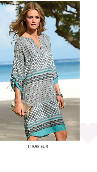Kleid mit 3/4 Raglan-Ärmel zum dekorativen Raffen (13968677)
