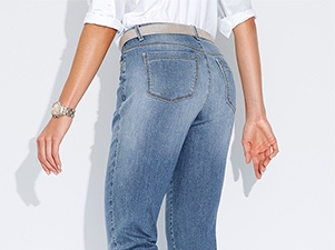 Jeans, Knöchellang im aktuellen Used-Look (64150677)