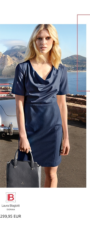 Kleid mit raffinierten Materialmix (11135488)