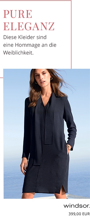 Kleid mit abnehmbarer Schlupe und Naht-Taschen (11326988)