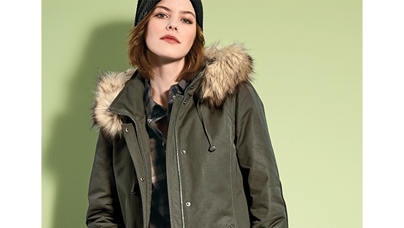 Parka mit Kapuze und Taschen (14154288)