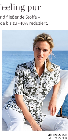 Bluse aus 100% Leinen mit 1/2-Arm (73023488)